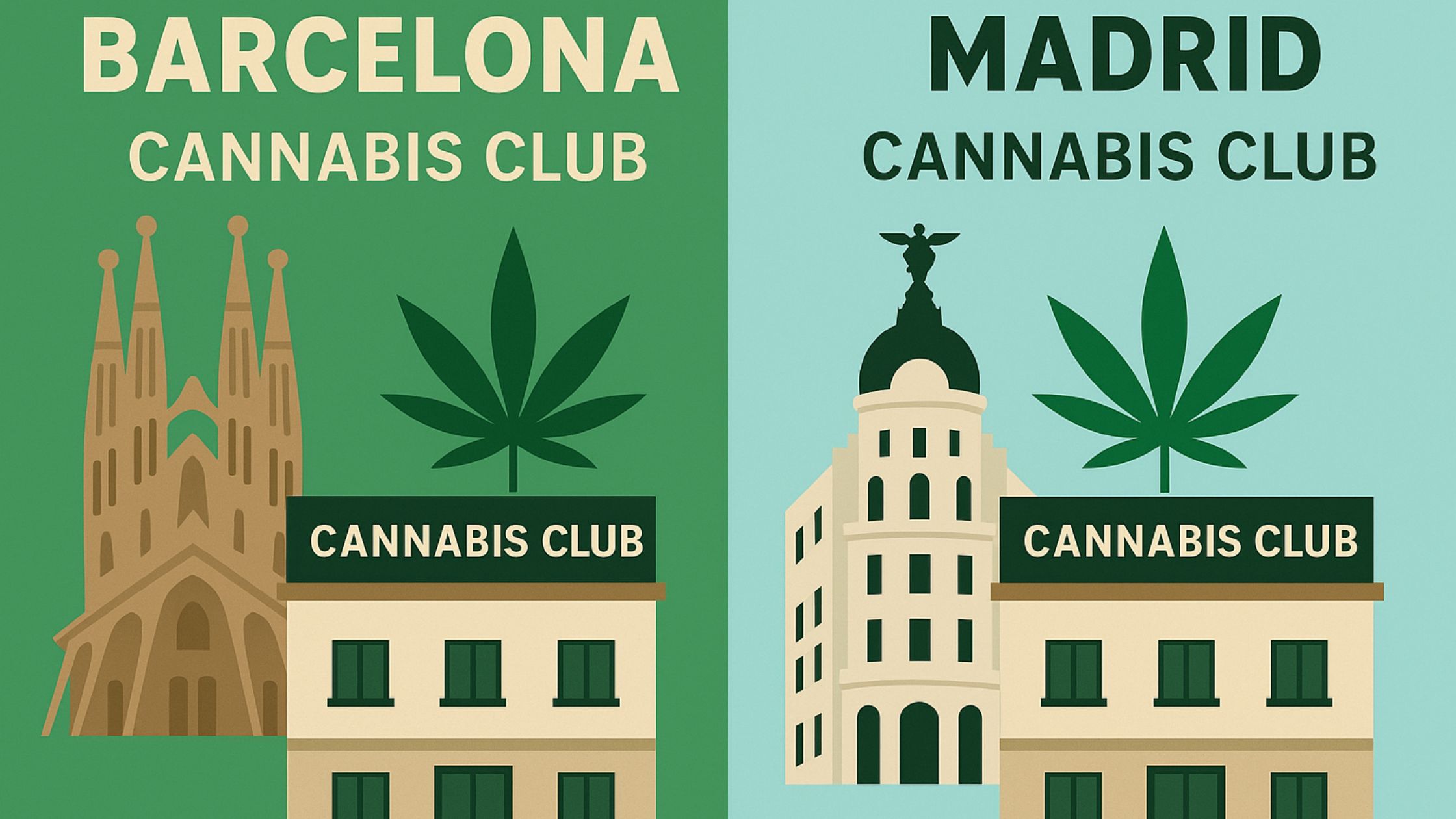 cannabis en Madrid vs. Barcelona