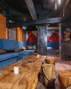 Cannabis club interior in Madrid